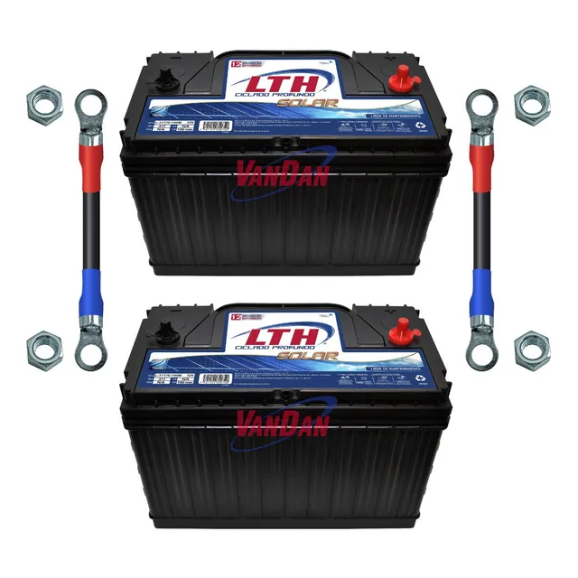 Kit Par De Baterías Lth Solar Ciclado Profundo 2x125ah 12v