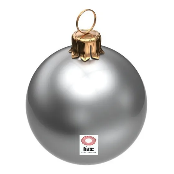 Bolas Esferas Navideñas 7cm Para Personalizar Plateada