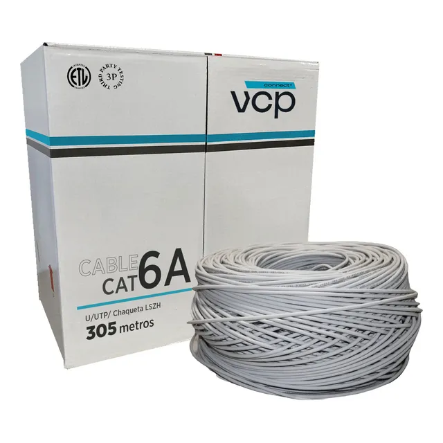 Cable de red par trenzado utpVcp LCV6LSZHU24-GR 305m color gris