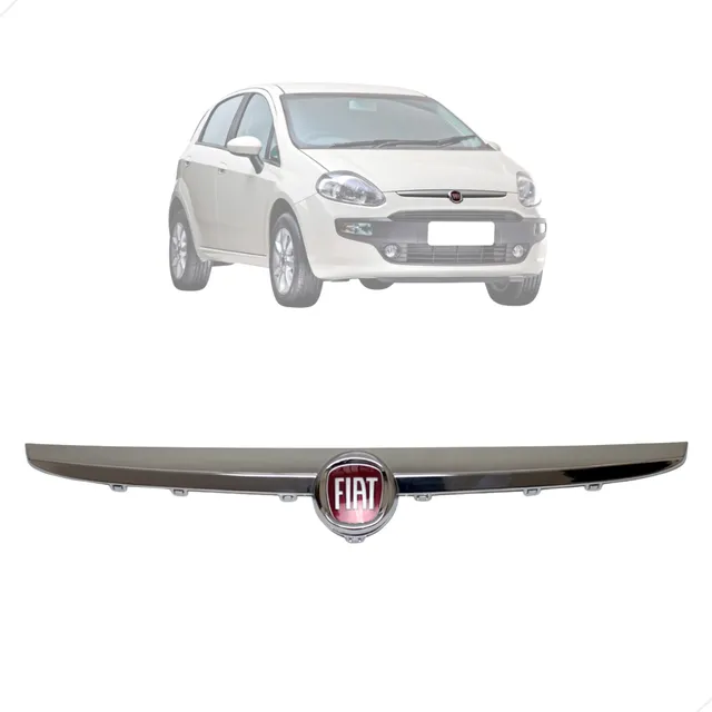 Grade Friso Moldura Cromado Punto 13 14 15 16 Com Emblema