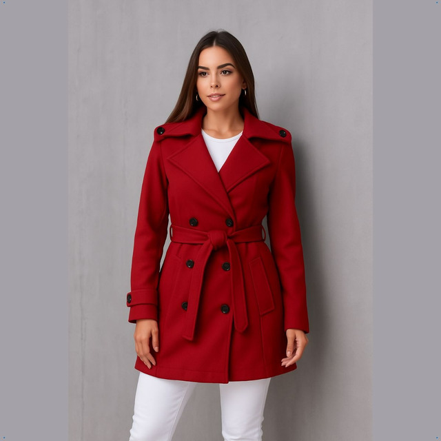 Casaco Feminino De Lã Batida Moda Frio Inverno Térmico Casaco Feminino De Lã Batida Moda Frio Inverno Térmico