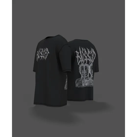 Playera Oversized Blessed Modelo 240 Gms Hombre