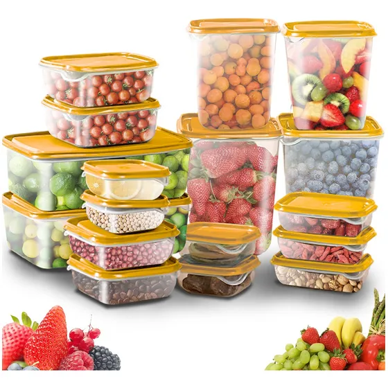 17 Pieza Recipientes Contenedores Alimentos Hermético Cocina