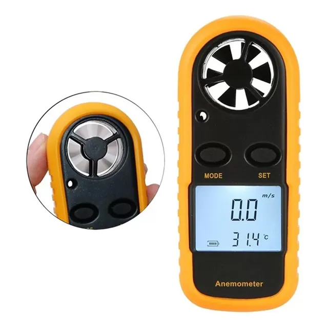 Anemómetro Digital Portátil Medidor De Velocidad Del Viento 