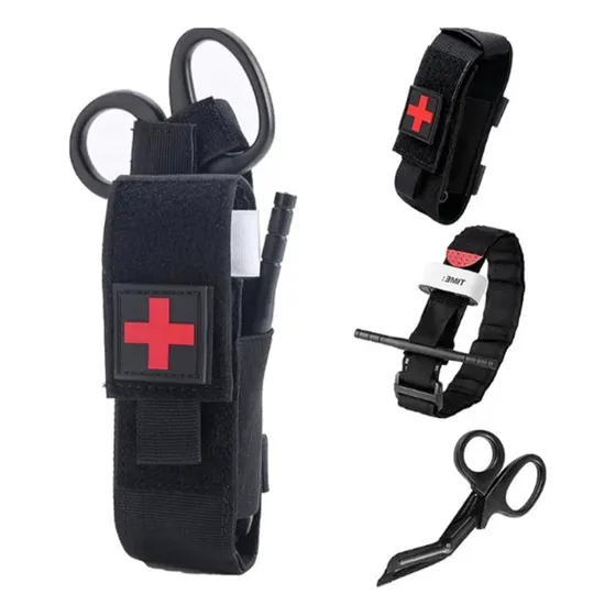 Kit Torniquete Tático + Case Modular + Tesoura
