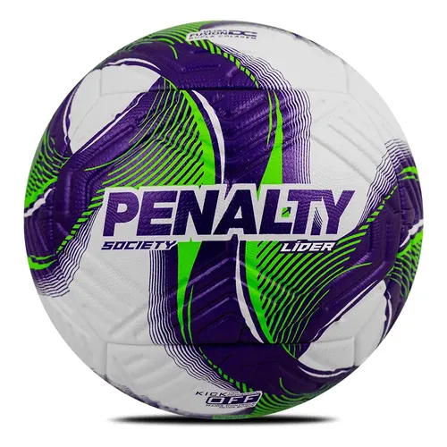 Penalty Bola Campo Lider N4 Xxv Cor BRANCO-VERDE-ROXO