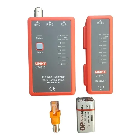Probador De Cables 3 En 1 Rj45, Rj11 Y Bnc Modelo Ut681c