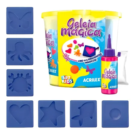 Kit Balde Divertido De Geleia Magica 4 Cores Premium Cor Colorido Colorido