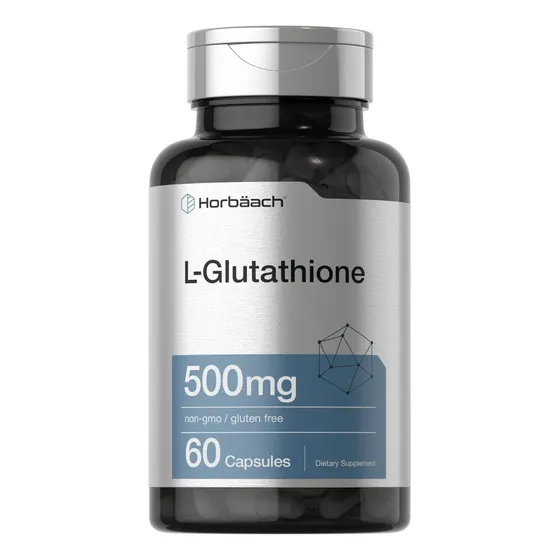 Suplemento Horbäach L-glutatión De 500 Mg Reducido En 60 Cáp