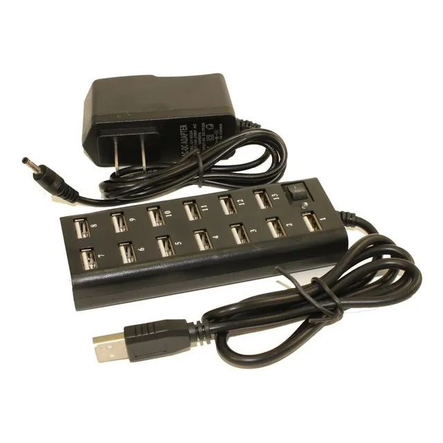 Mycablemart Hub Usb 2.0 13 Puerto Centro Dato Alimentador