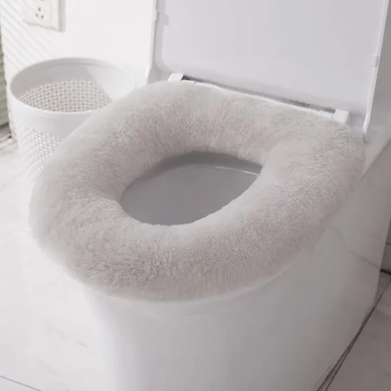 Funda De Asiento De Inodoro Um Piel De Oveja Auténtica Gris Claro Nombre Del Diseño