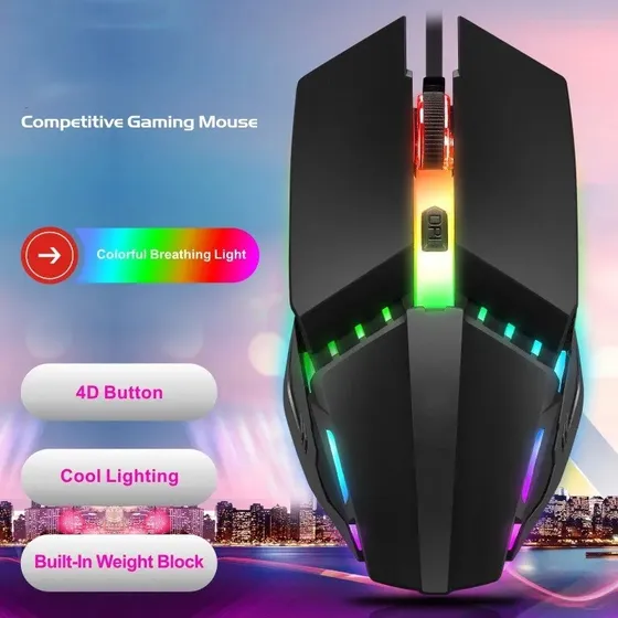 Mouse De Pc Usb Pro Gamer Rueda Optica Computadora Laptop
