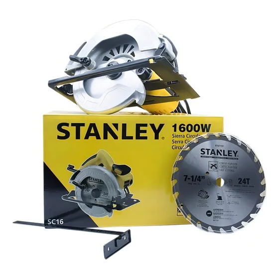 Sierra circular eléctrica Stanley Profissional SC16 184mm 1.6kW amarillo 60Hz