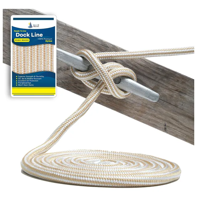 Linea Muelle Nailon Trenzado Doble Duradera Amarre Larga