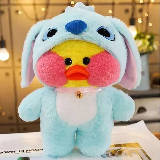 Pato Lalafanfan Peluche Kawaii Con Accesorios