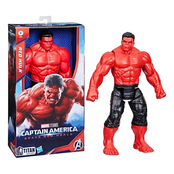 Figura De Acción Brave New World Capitán América Hulk Rojo Marvel