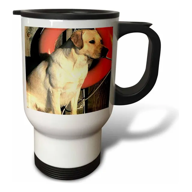 Taza De Viaje De Laboratorio De Labrador Amarillo 3drose, 14