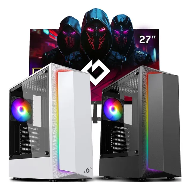 Pc Gamer Con Monitor 27  Curvo Amd Ryzen 5