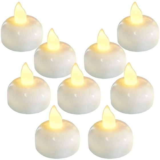 Tea Light Candle Lights - Velas Led Flotantes Color Blanco