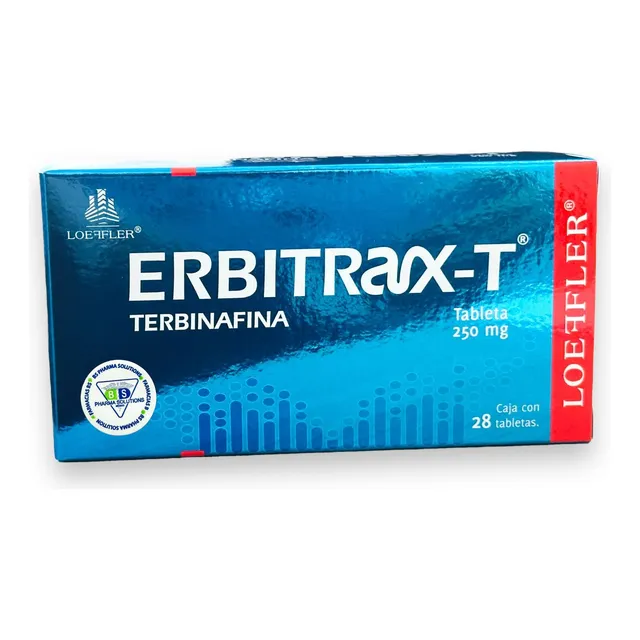 Erbitrax-t Terbinafina 250mg C/28 Tabletas Loeffler