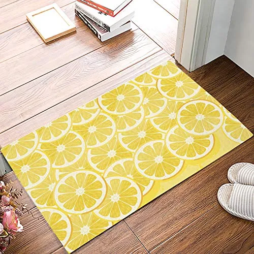 Familydecor Felpudo Para Puerta Limon Color Amarillo 18.0 X