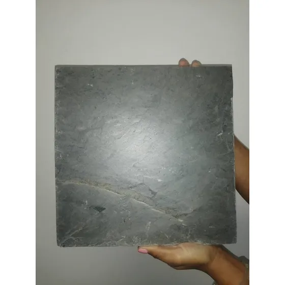 Piedra Pizarra Gris Natural Para Pisos Y Pared Medida 25x25.