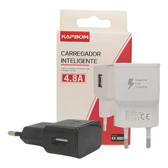Fonte Carregador Celular Tomada Plug Adaptador Usb 5v 4.8a