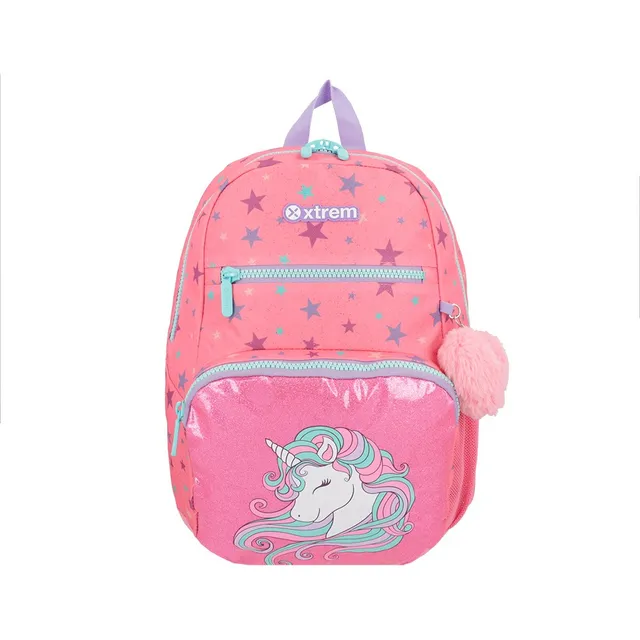 Mochila Xtrem Bolt 4xt Pink Unicorn Color Rosado Diseño de la tela Lisa