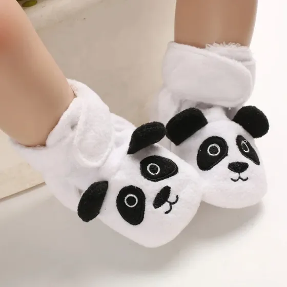 Zapatos Escarpines Botas Panda Bebé 0 - 12 Meses Algodón