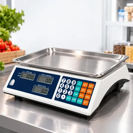 Balança Digital Eletrônica Comercial 40kg Precisão Comercio 127/220v Azul-turquesa
