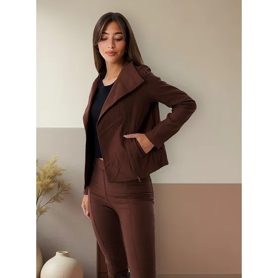 Campera Bengalina Frizada Mujer Mochi