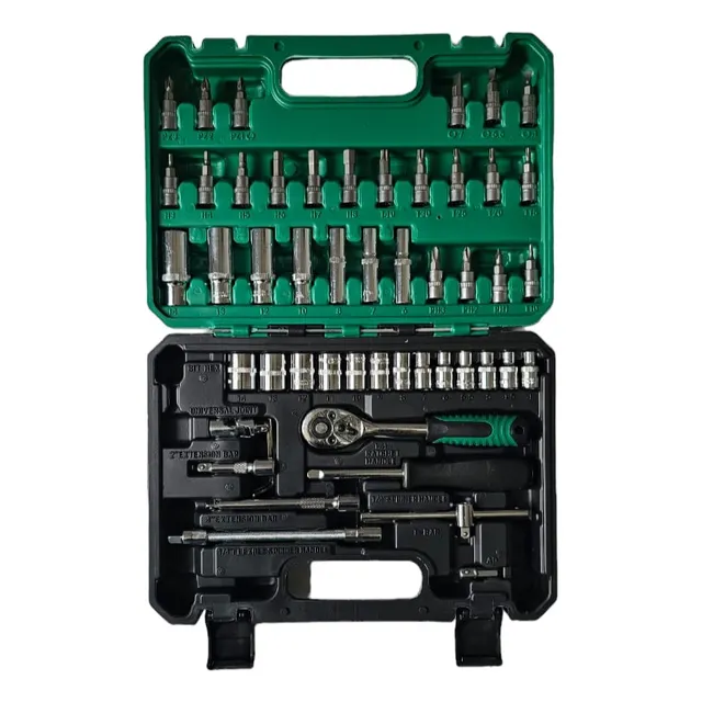 Juego De Copas Llaves 53 Herramientas Mecanica Ratchet 1/4