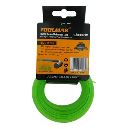 Hilo Nylon P/ Orilladora Para Pasto 1.5mm X 24 Mts Toolmak Color Verde