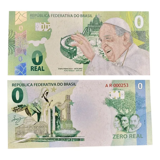 Cédula Fantasia De Zero Reais: Papa Francisco