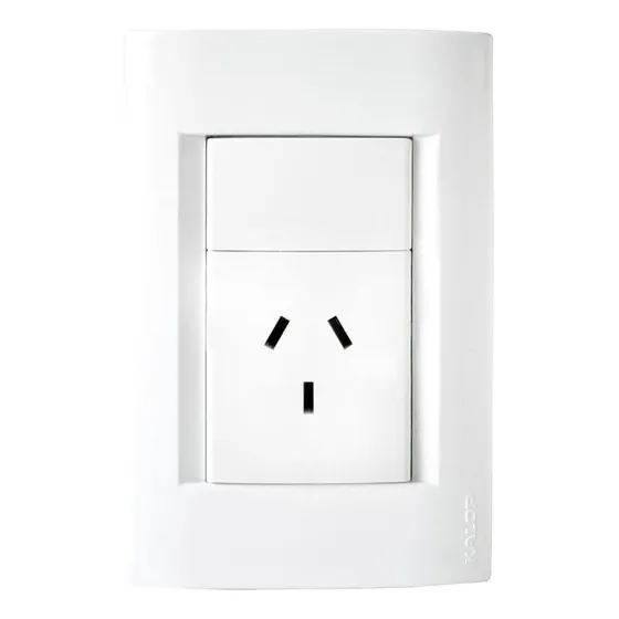 Llave Armada Completa 1 Toma 20 Amper Tapa Civil Blanco