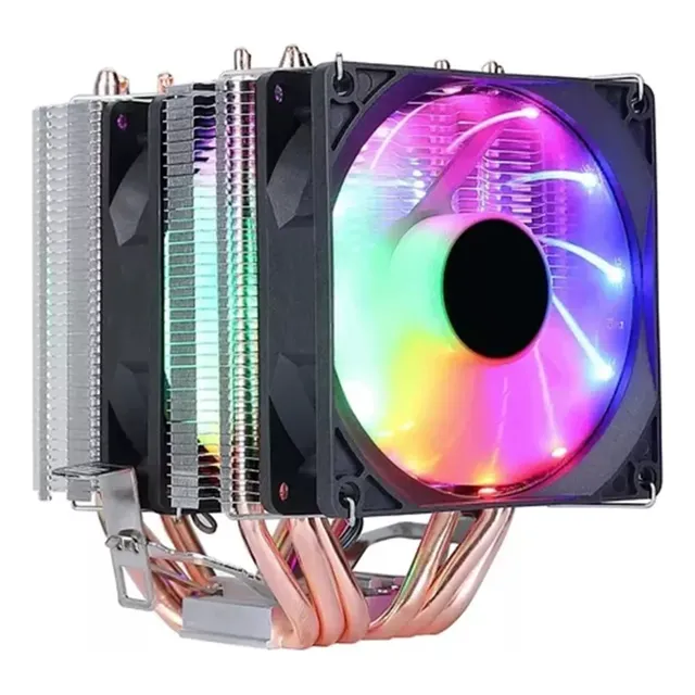 Fan Cooler Disipador Rgb Intel Y Amd 6 Tubos Ventilador Pc 