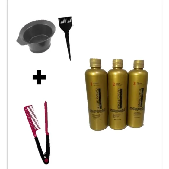 Keratina Brasil Cacau Profesional 500ml + Kit De Aplicacion 