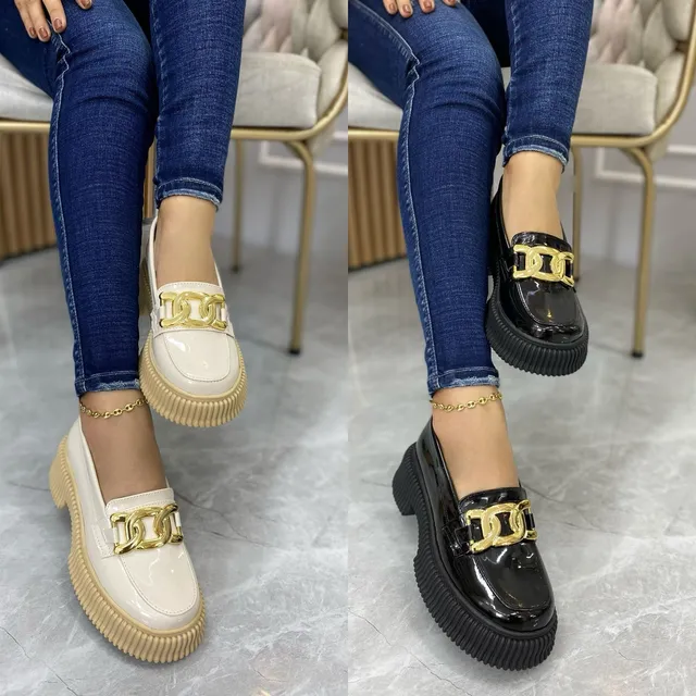 Mocasín De Tacón Para Dama Zapatos Casuales Para Oficina