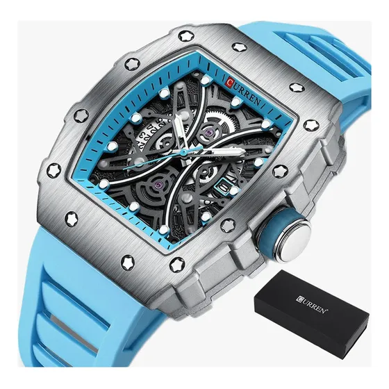 Reloj Deportivo De Silicona Luminoso Curren Calendar