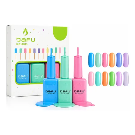 Kit 12 Esmalte Em Gel Color Coat Com Cores Pastéis Sortidas Cor - 100