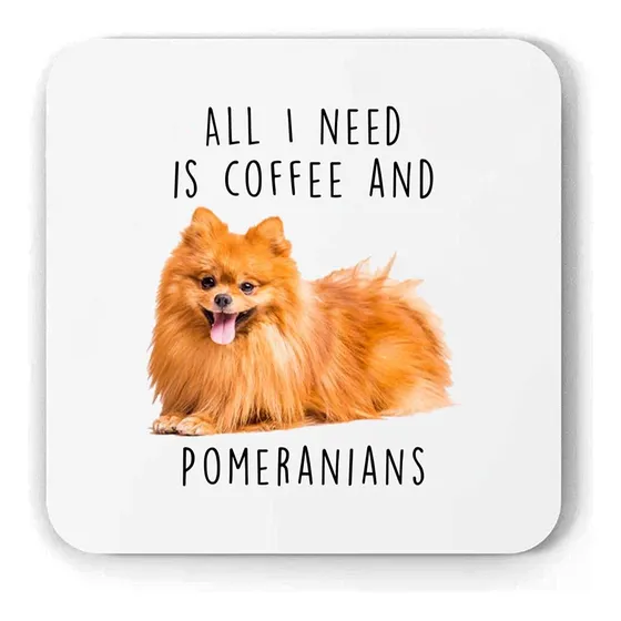 Amo Cafe Rojo Pomeranian Regalo Divertido Para Perro Mama