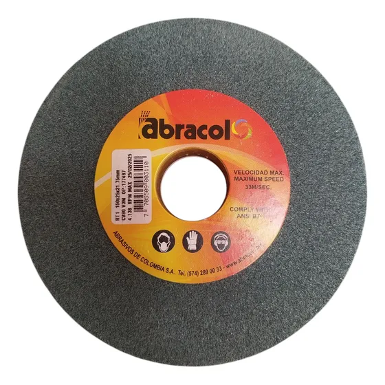 Piedra Rueda Widia Esmeril Banco 6x1x1-1/4 Grano 80 Abracol