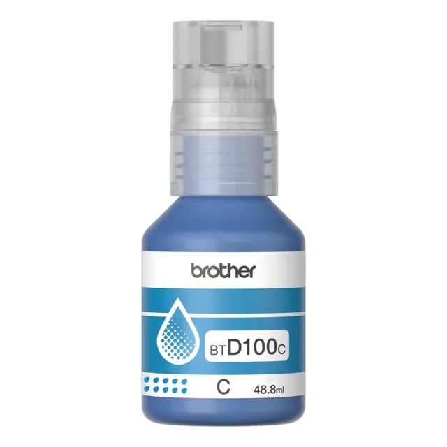 Botella De Tinta Brother, Cyan, Alto Rendimiento, Btd100c Cian