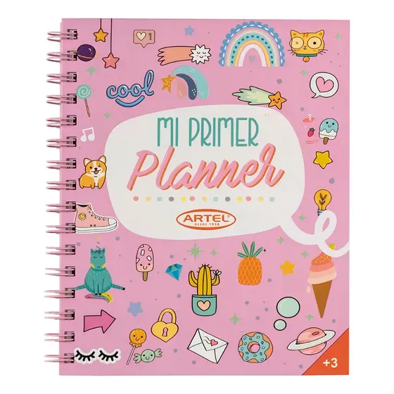Planner Para Niños Artel Personalizable Con Stickers 56 Hojas