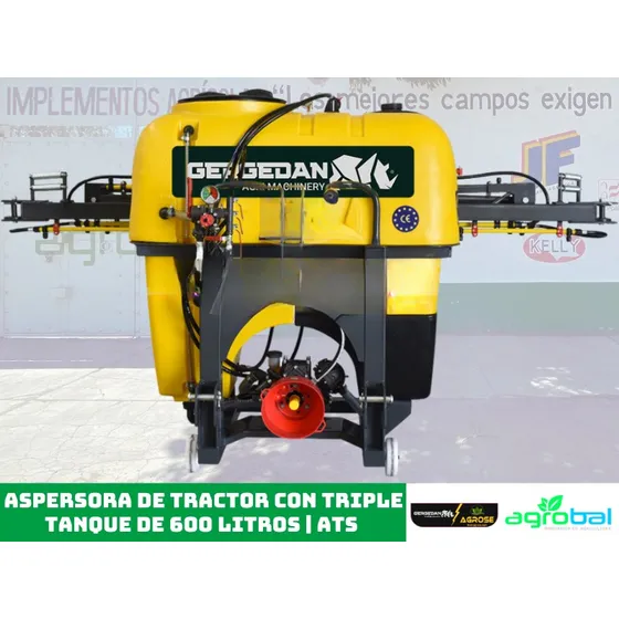 Aspersora De Tractor 600 L Con Triple Tanque Gergedan Agrose