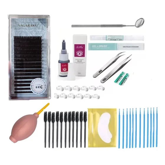 Kit Para Pestañas Pelo A Pelo Set Para Pestañas Pelo A Pelo