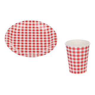 Kit Vermelho Xadrez Festa Junina 20 Peças Silver Festas Kit Vermelho Xadrez Festa Junina 20 Peças Silver Festas