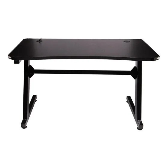 Mesa Gamer Led Pelegrin Pel-007p Preta Metal E Mdf