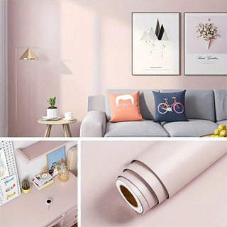 Adesivo Vinilico Tons Pastéis Lavável Rosa Bebê 5m Adesivo Vinilico Tons Pastéis Lavável Rosa Bebê 5m