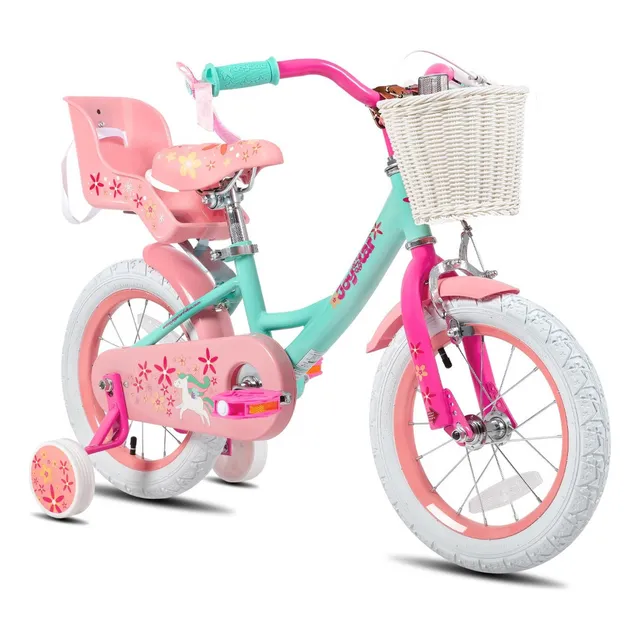 Bicicleta Infantil Joystar Unicorn Para Niñas R16 Rosa Púrpu Color Verde